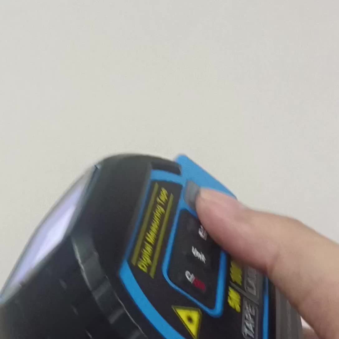 MIGPRC 1pc Blue 3-In-1 Laser Tape Measure, High-precision Rechargeable Infrared Laser Rangefinder & 196.85inch Manual Measuring Steel Tape, Distance Meter With Digital Display