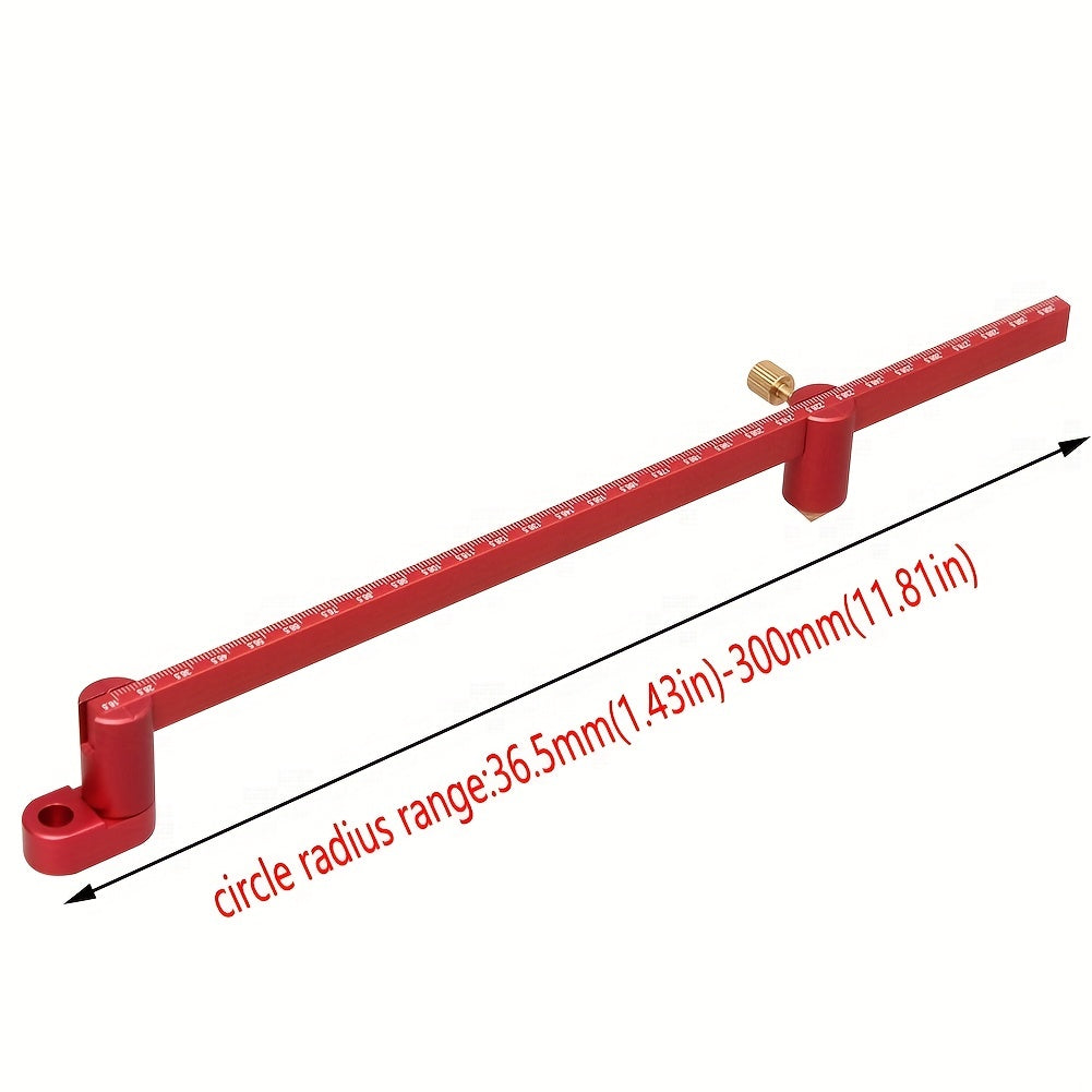 Upgrade Your Woodturning with this 300mm Aluminum Alloy Scribing Circle Ruler - Perfect for Bowls and Lathe Work!