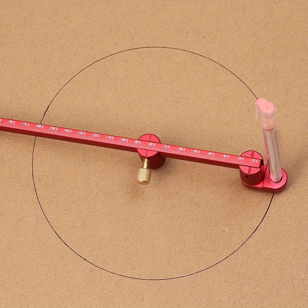Upgrade Your Woodturning with this 300mm Aluminum Alloy Scribing Circle Ruler - Perfect for Bowls and Lathe Work!