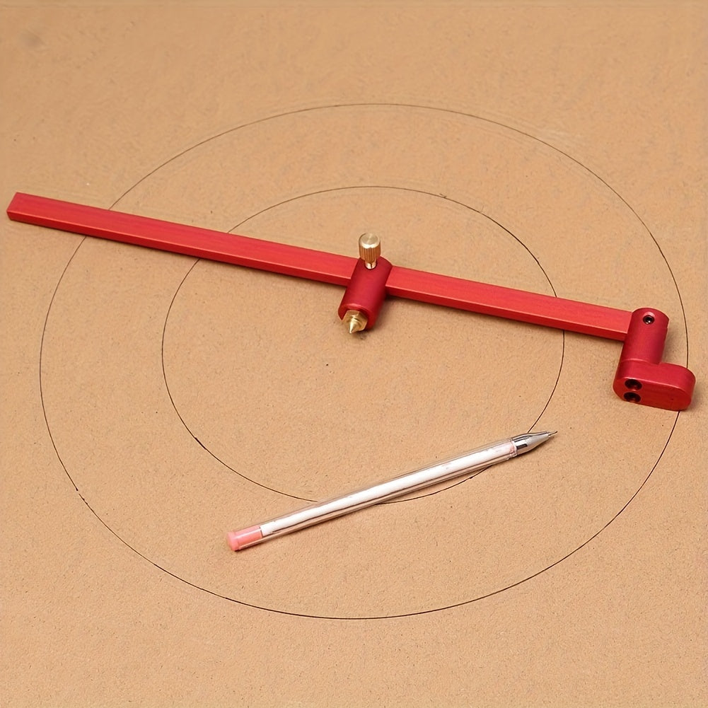 Upgrade Your Woodturning with this 300mm Aluminum Alloy Scribing Circle Ruler - Perfect for Bowls and Lathe Work!
