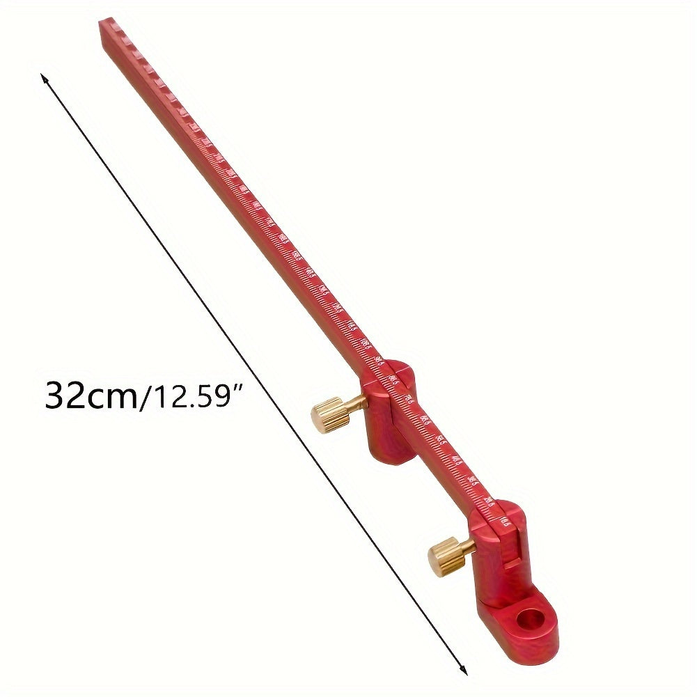 Upgrade Your Woodturning with this 300mm Aluminum Alloy Scribing Circle Ruler - Perfect for Bowls and Lathe Work!